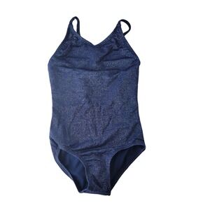 Kanu Surf Girls Sparkle Solid Navy One Piece Swimsuit Size 3T Sparkly Metallic